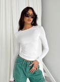 Arnim Long Sleeve Top White