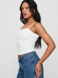 Baseline Rib Top White