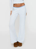 Whimsie Pointelle Sleep Pants Blue White