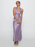 Rousseau Halter Maxi Dress Mauve