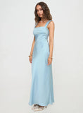 Radioactive Bias Cut Maxi Dress Ice Blue
