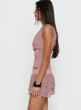 Ready To Party Frill Skort Pink Black Polka