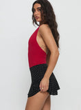 Sonsie Mini Skirt Black White Polka