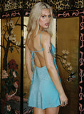 Clemence Mini Dress Blue Glitter