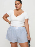 Sincar Boxer Shorts Blue White Stripe Curve