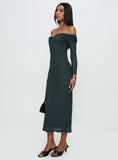 Elexis Off The Shoulder Maxi Dress Blue