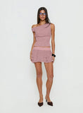 Ready To Party Frill Skort Pink Black Polka