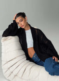 Abner Cable Cardigan Black