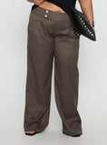 Briellea Thick Waistband Pant Pinstripe Curve