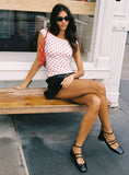 Cheirosa Off Shoulder Top White Red
