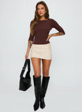 Elaia 3 4 Sleeve Top Chocolate