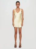 Kingslie Low Back Mini Dress Baby Yellow Petite