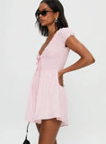 Wescott Stripe Playsuit Pink White