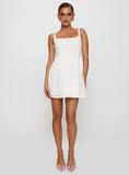 Cartmel Embroidered Mini Dress White