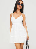 Berry Nice Mini Dress White