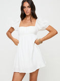 Lets Dance Mini Dress White