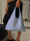 Mayda Tote Bag Red Blue Polka