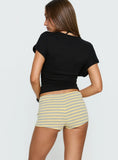 Azazel Button Detail Micro Boxer Shorts Yellow Grey Stripe
