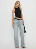 Henesey High Rise Straight Leg Jeans Light Wash