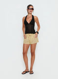 Abigayle Shorts Yellow Brown Stripe
