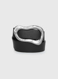 Leto Belt Black Silver