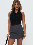 Nicholie Mini Skirt Charcoal