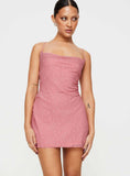Celena Mini Dress Dusty Pink Floral