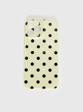 Milda iPhone Case Butter Brown Polka