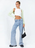 Aytan Bolero Sweater Green White