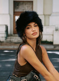 Raquela Fluffy Headband Black