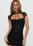 Hold My Breath Lace Bodysuit Black