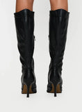 Creator Knee High Lace Up Boots Black