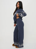 Alpine Knit Pants Navy Cream
