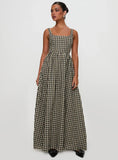Cartmel Check Maxi Dress Black Cream
