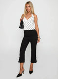 Alter Of Love Halter Top White Polka Dot