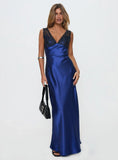 Voila Lace Maxi Dress Navy Black