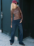 Uzo Long Sleeve Top Leopard