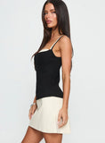 Mariselle Layered Corset Mini Dress Black Cream