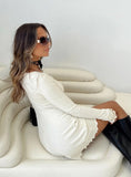 Floyd Pointelle Mini Dress Cream