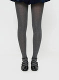 Flashback Ribbed Stockings Grey