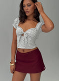Cant Sleep Skort Burgundy