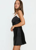 Serabelle Lace Mini Dress Black Cream