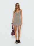 Klova Halter Mini Dress Cream Grey