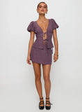 Gulliver Tie Side Mini Skort Mauve