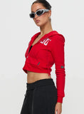 BU MIA Zip Sweater Red