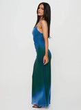 Amoret Maxi Dress Blue Green