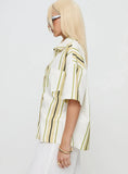 Karyn Top White Yellow Stripe