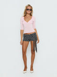 Back To Friends V Neck 3 4 Sleeve Top Pink
