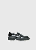 Face The Wind Faux Leather Loafers Black
