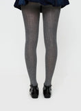 Flashback Ribbed Stockings Grey
